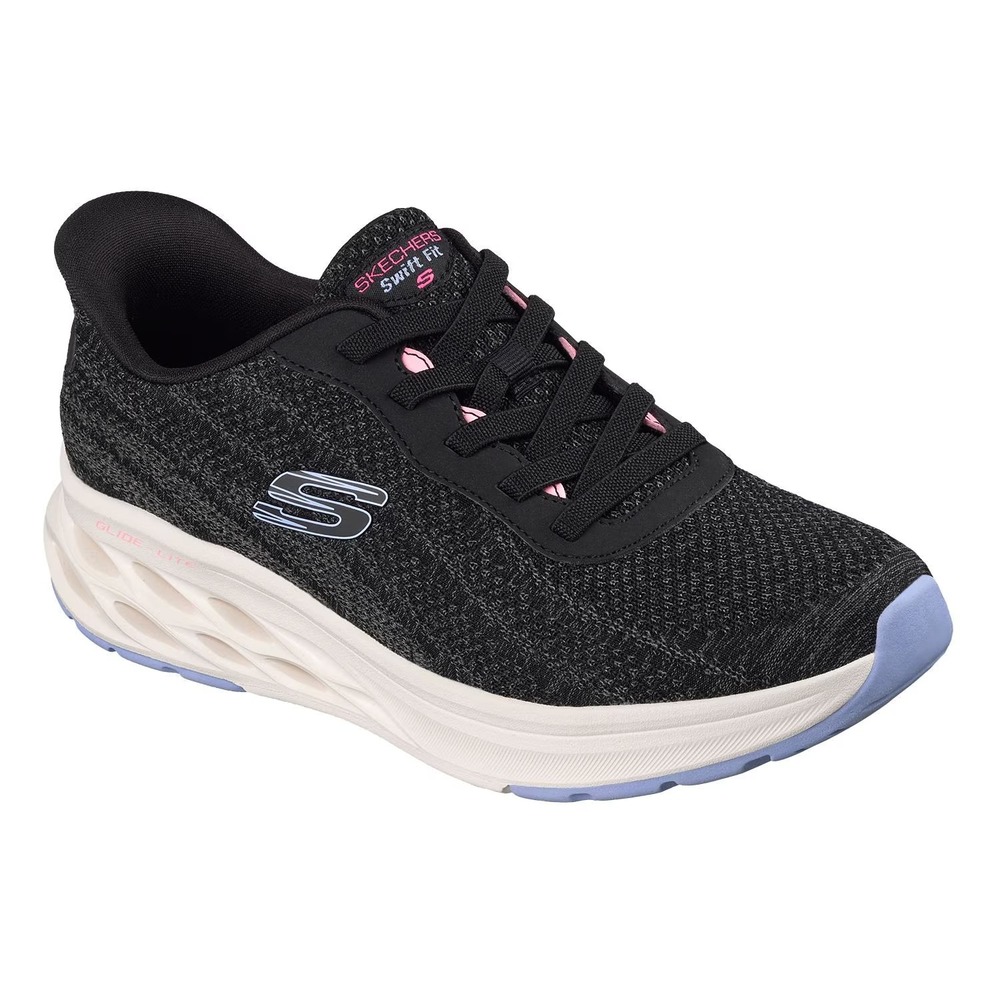 Skechers Womens Glide-Lite Swift Fit Sneaker Black Size 10 Athletic Shoes
